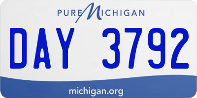 MI license plate DAY3792