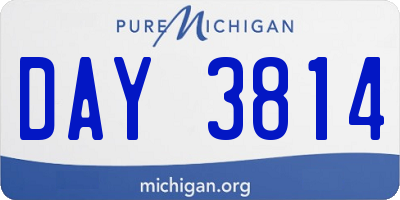 MI license plate DAY3814