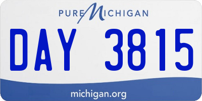 MI license plate DAY3815