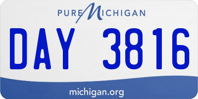 MI license plate DAY3816