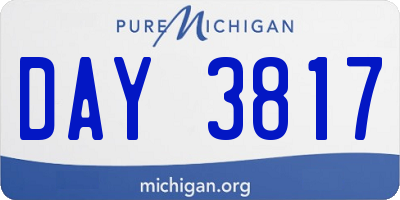 MI license plate DAY3817