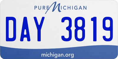 MI license plate DAY3819