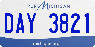 MI license plate DAY3821