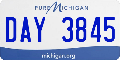 MI license plate DAY3845