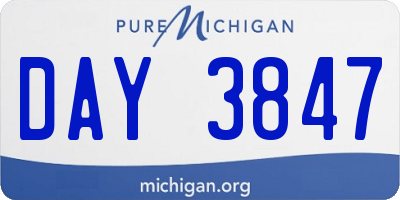MI license plate DAY3847