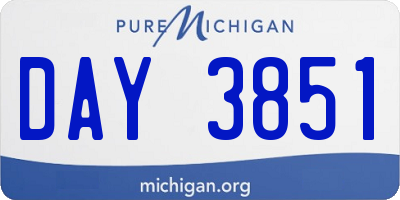 MI license plate DAY3851