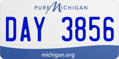 MI license plate DAY3856