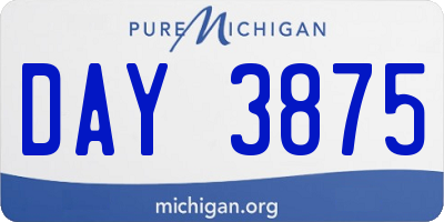 MI license plate DAY3875