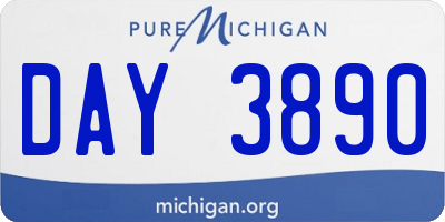 MI license plate DAY3890