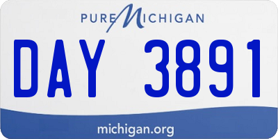 MI license plate DAY3891