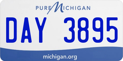 MI license plate DAY3895