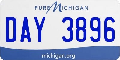 MI license plate DAY3896