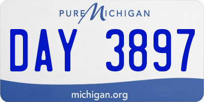 MI license plate DAY3897