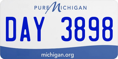 MI license plate DAY3898