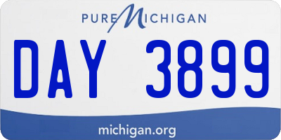 MI license plate DAY3899