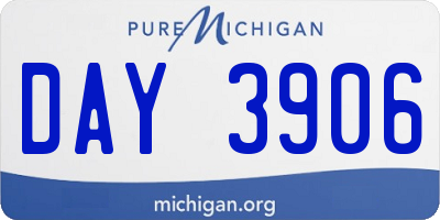 MI license plate DAY3906