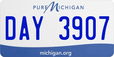 MI license plate DAY3907
