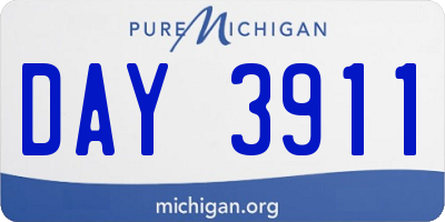 MI license plate DAY3911