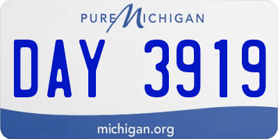 MI license plate DAY3919