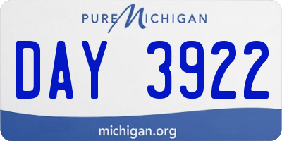 MI license plate DAY3922