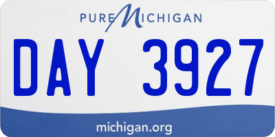 MI license plate DAY3927