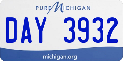 MI license plate DAY3932
