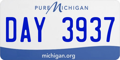 MI license plate DAY3937
