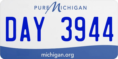 MI license plate DAY3944