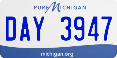 MI license plate DAY3947