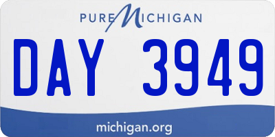 MI license plate DAY3949