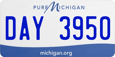 MI license plate DAY3950