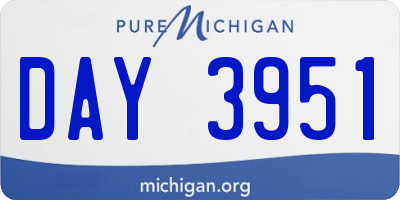 MI license plate DAY3951