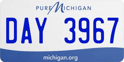 MI license plate DAY3967