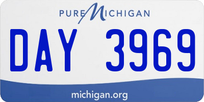 MI license plate DAY3969