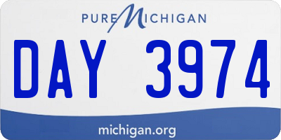 MI license plate DAY3974