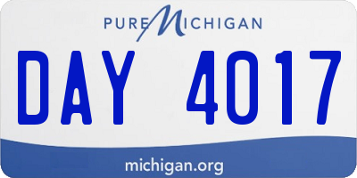 MI license plate DAY4017