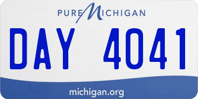 MI license plate DAY4041