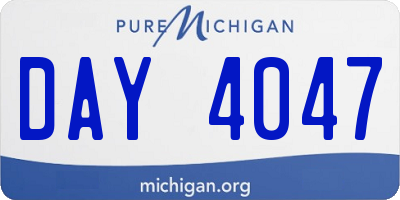 MI license plate DAY4047