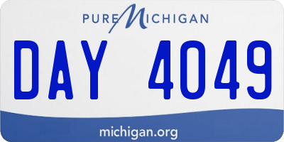 MI license plate DAY4049