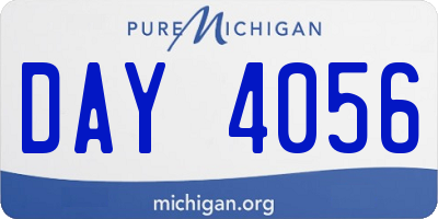 MI license plate DAY4056