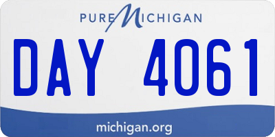 MI license plate DAY4061