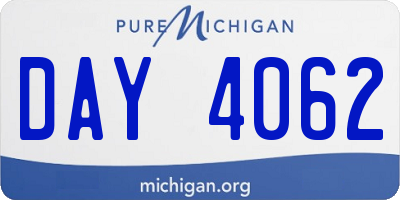 MI license plate DAY4062