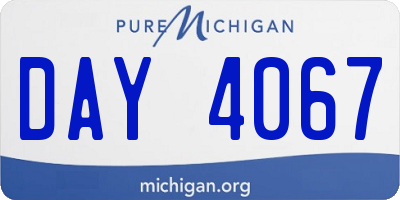 MI license plate DAY4067
