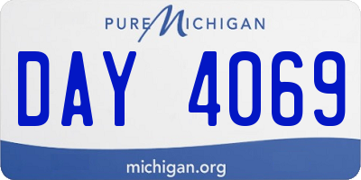 MI license plate DAY4069
