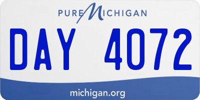 MI license plate DAY4072