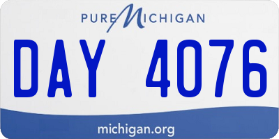 MI license plate DAY4076