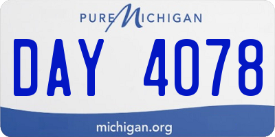 MI license plate DAY4078