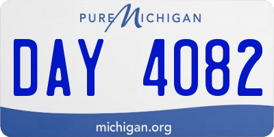 MI license plate DAY4082