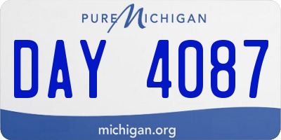 MI license plate DAY4087