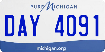 MI license plate DAY4091